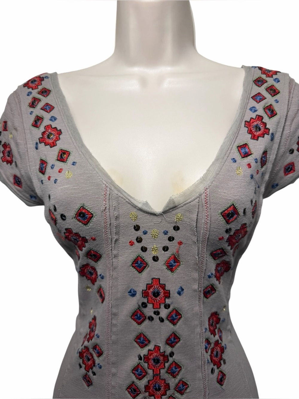 Free People "Rich In Embroidery" mini xsmall dress - Picture 7 of 14